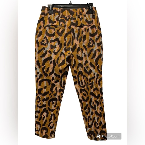 Anthropologie 34N 118W Leopard Trousers Animal Print Pants size 2 - Picture 5 of 6